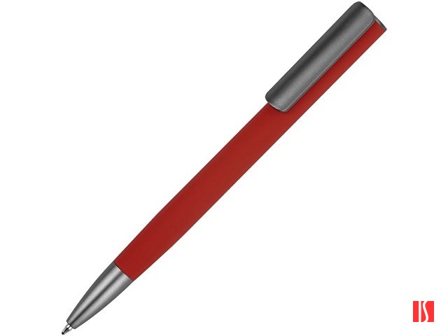 Ручка металлическая шариковая "Insomnia" софт-тач с зеркальным слоем, красная с серым