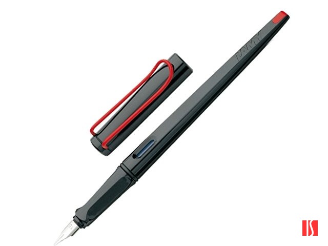 Ручка перьевая 015 joy, Черный/красный клип, 1.5 mm