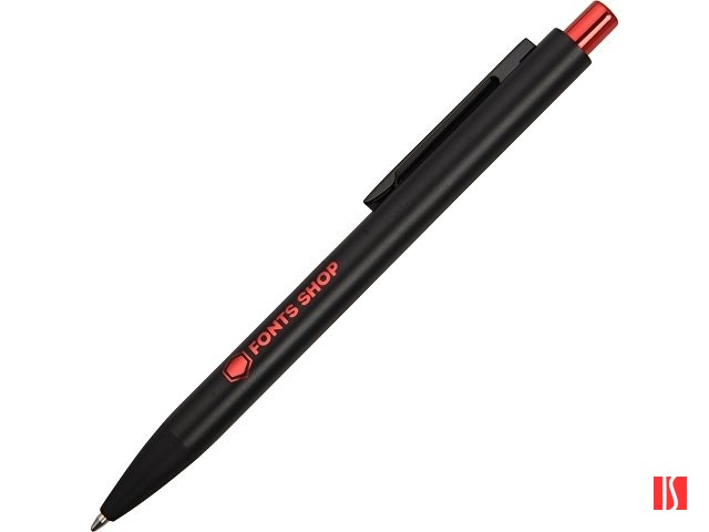 Ручка металлическая шариковая «Blaze» с цветным зеркальным слоем, черный/красный