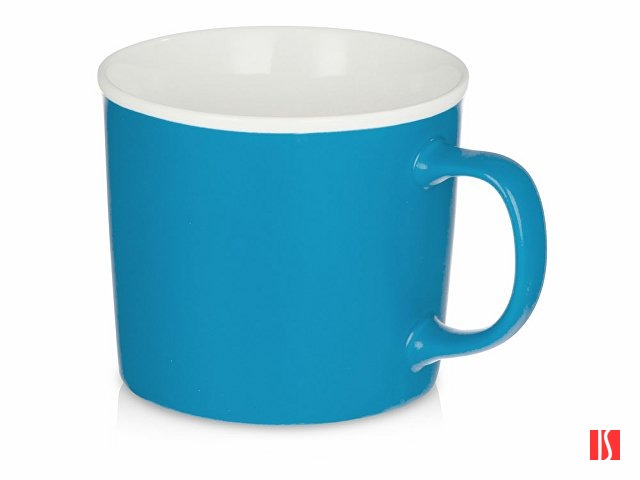 Матовая кружка Nancy 360 мл цветная снаружи, белая внутри, голубой