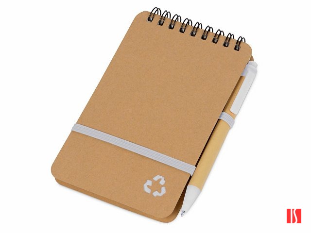 Набор канцелярский с блокнотом и ручкой "Masai", белый