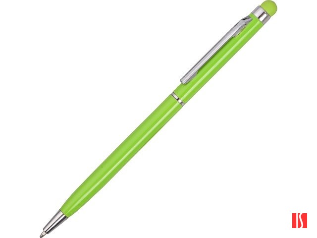 Ручка-стилус металлическая шариковая "Jucy", зеленое яблоко