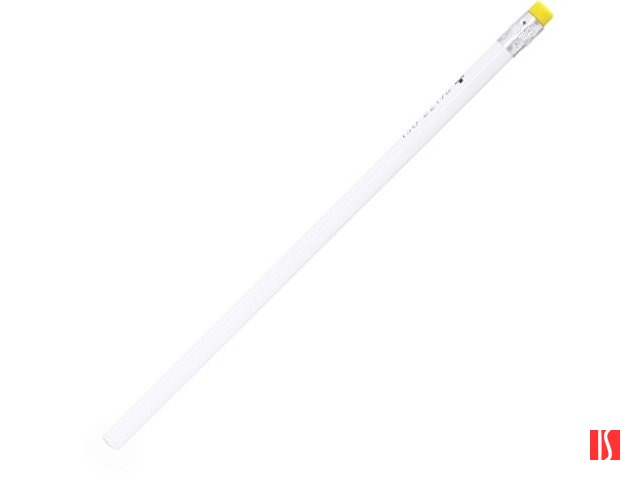 Карандаш антибактериальный GRYFIN с контрастным ластиком, белый/желтый