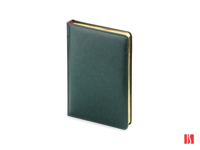 Ежедневник А5 датированный «Sidney Nebraska» 2025, зеленый (золотой обрез)