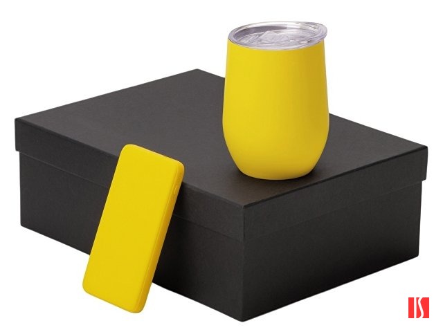 Купить Подарочный набор с термокружкой и повербанком С2, 10000 mAh, желтый Подарочный набор с термокружкой и повербанком С2, 10000 mAh, желтый