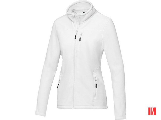 Женская флисовая куртка Amber на молнии из переработанных материалов по стандарту GRS, белый