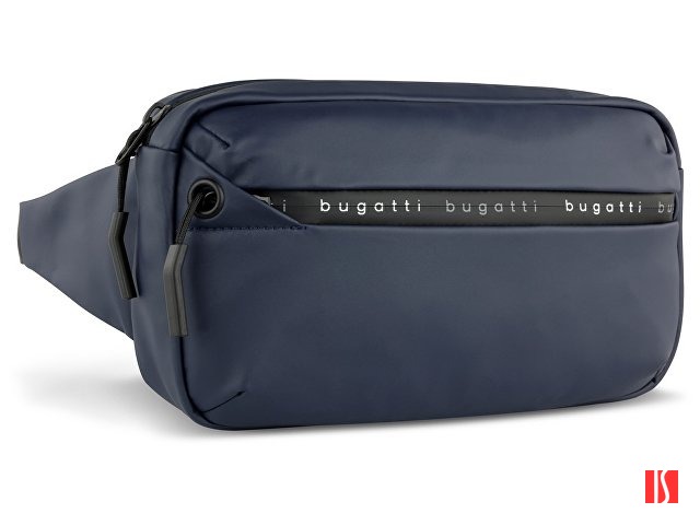 Сумка на пояс BUGATTI Blanc, синяя, тарпаулин/полиэстер, 26х5,5х13,5 см