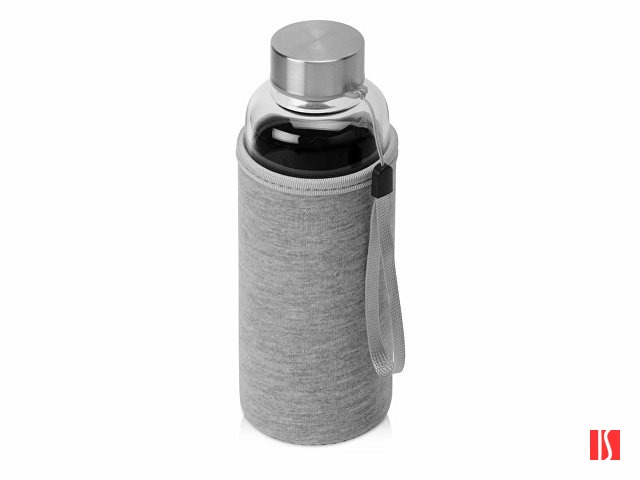 Бутылка для воды "Pure" c чехлом, 420 мл, серый