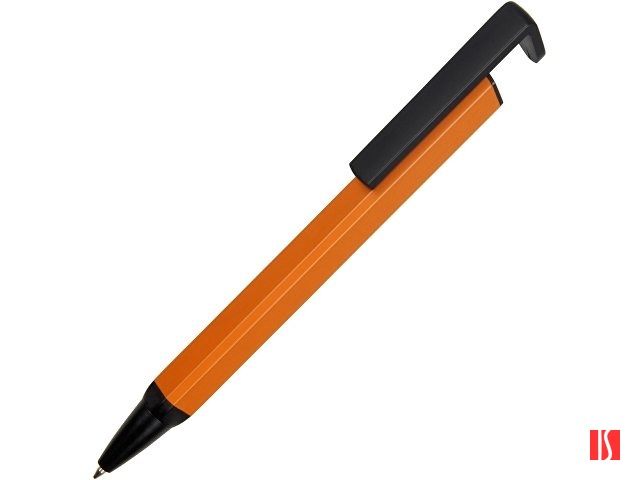 Ручка-подставка металлическая, «Кипер Q», оранжевый/черный