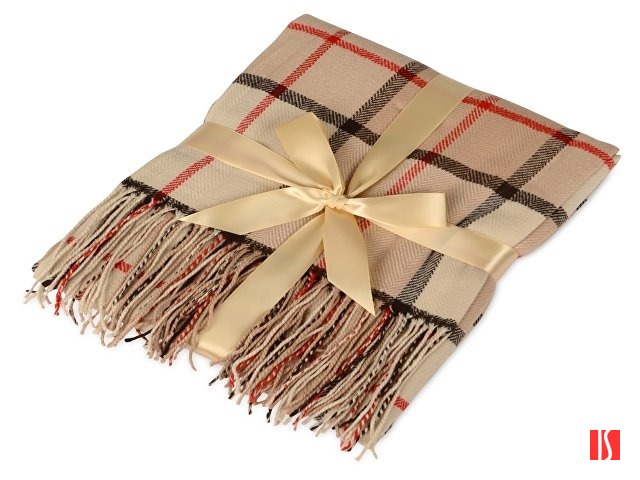 Плед акриловый в клетку Tartan, бежевый