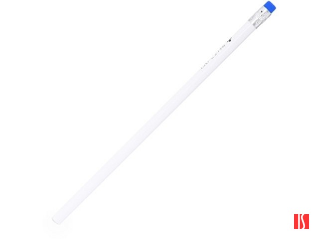 Карандаш антибактериальный GRYFIN с контрастным ластиком, белый/королевский синий