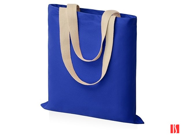 Сумка для шопинга Steady из хлопка с парусиновыми ручками, 260 г/м2, синий