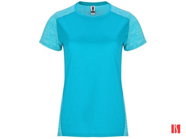 Спортивная футболка "Zolder" женская, бирюзовый/меланжевый бирюзовый