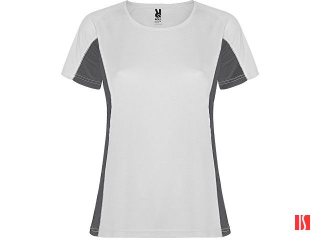 Футболка "Shanghai" женская, белый/графитовый