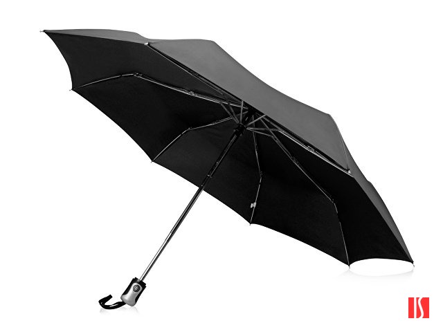 Зонт Alex трехсекционный автоматический 21,5", черный