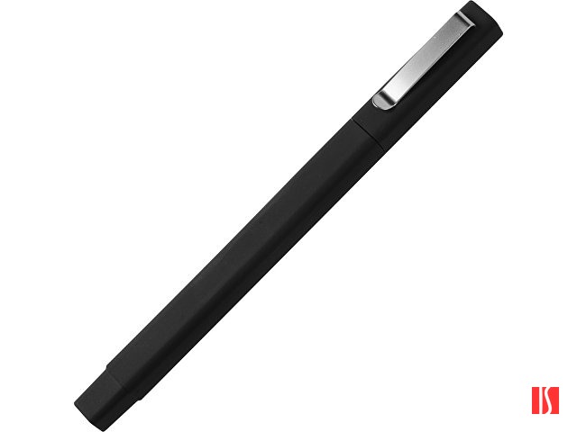 Ручка шариковая пластиковая "Quadro Soft", квадратный корпус с покрытием софт-тач, черный