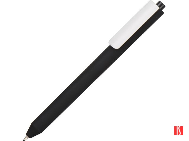 Ручка шариковая Pigra модель P03 PRM «софт-тач», черный/белый