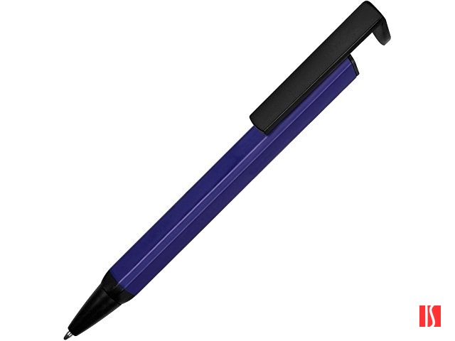 Ручка-подставка металлическая, «Кипер Q», синий/черный