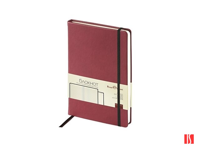 Блокнот А5 «Megapolis Velvet» на резинке, бордовый