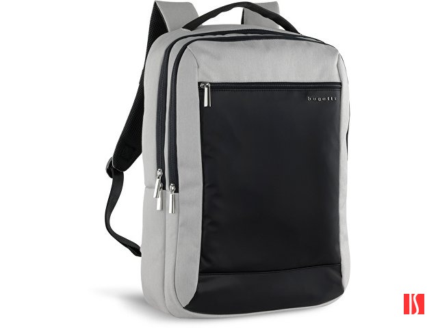 Рюкзак мужской BUGATTI Sera 15'', светло-серый, полиэстер, 32х12х46 см, 16 л