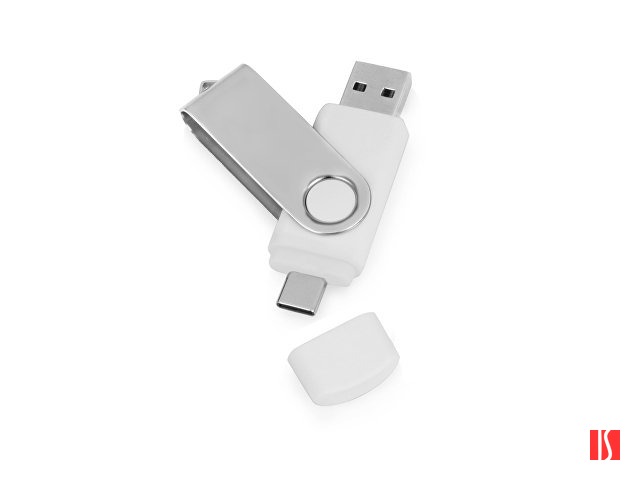 USB3.0/USB Type-C флешка на 16 Гб «Квебек C», белый