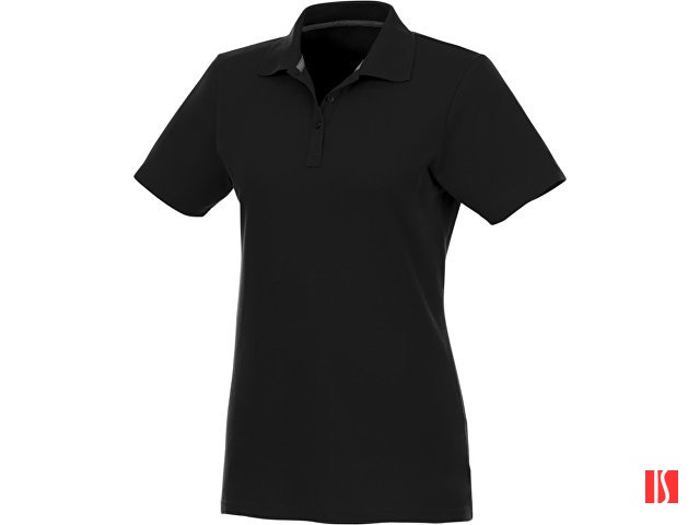 Женское поло Helios с коротким рукавом, черный