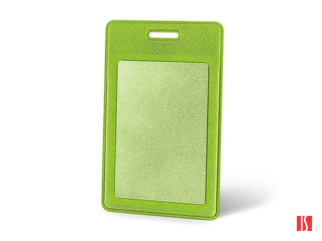 Вертикальный карман из экокожи для карты "Favor", зеленое яблоко