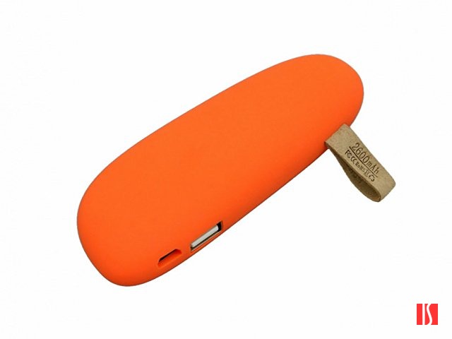 PB_Small_stone Универсальное зарядное устройство power bank в форме камня. 2600MAH. Оранжевый