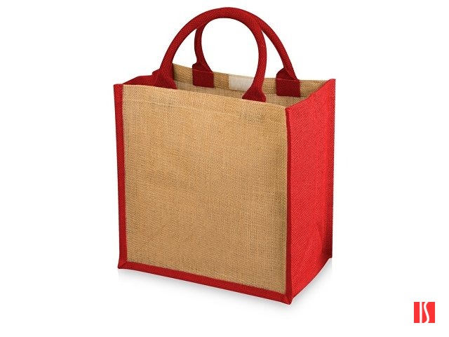 Сумка подарочная "Chennai", натуральный/красный