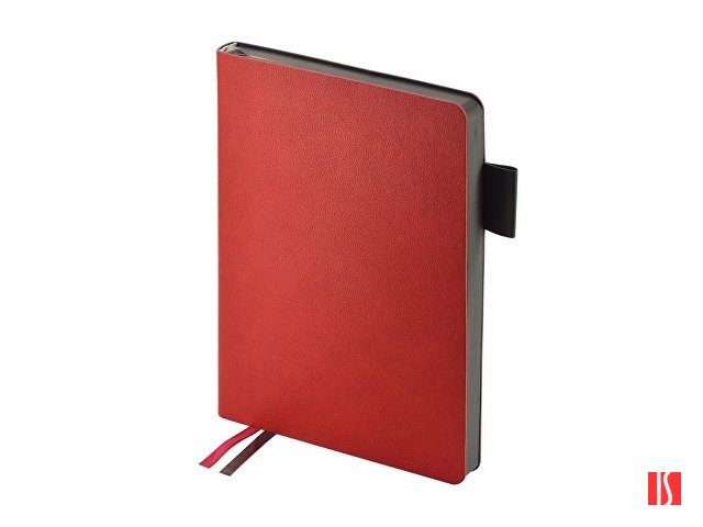 Ежедневник А5 датированный "Boston" 2026, красный с серым обрезом