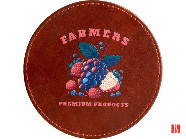 Набор аксессуаров для вина «Fabrizio», коричневый с рельефной УФ-печатью