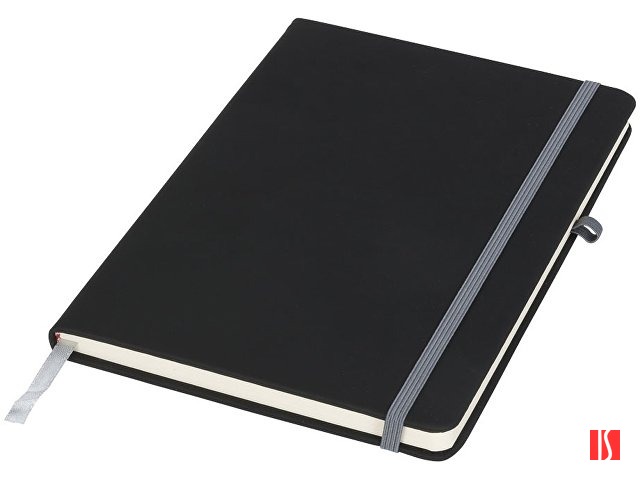 Блокнот Noir среднего размера, черный/серый