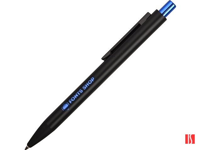 Ручка металлическая шариковая «Blaze» с цветным зеркальным слоем, черный/синий