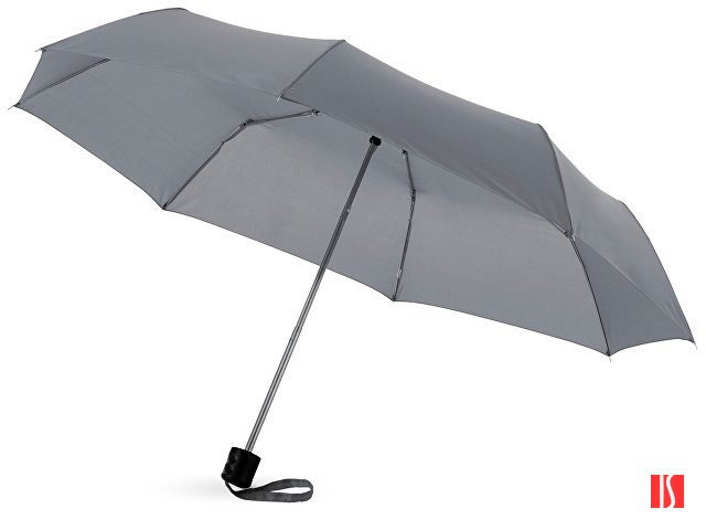 Зонт Ida трехсекционный 21,5", серый