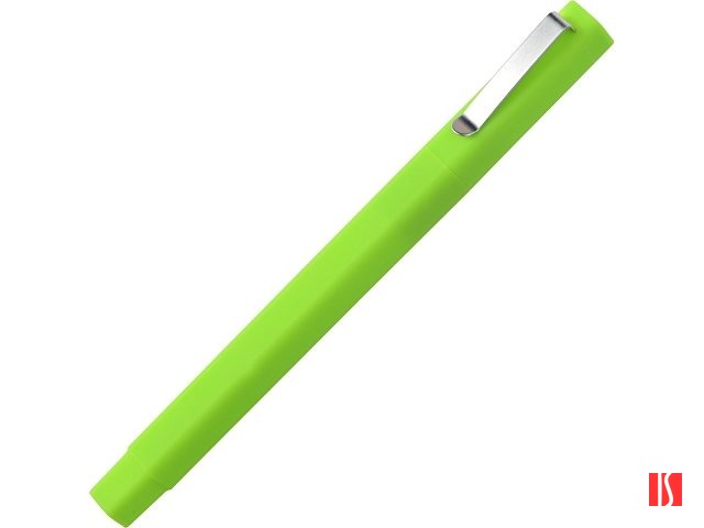 Ручка шариковая пластиковая "Quadro Soft", квадратный корпус с покрытием софт-тач, зеленое яблоко