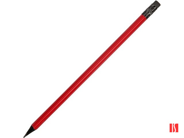 Карандаш чернографитовый трехгранный Blackie 3D, красный