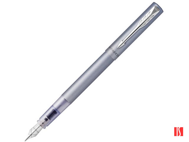 Перьевая ручка Parker Vector XL Silver Blue CT, цвет чернил blue, перо: F/M, в подарочной упаковке.