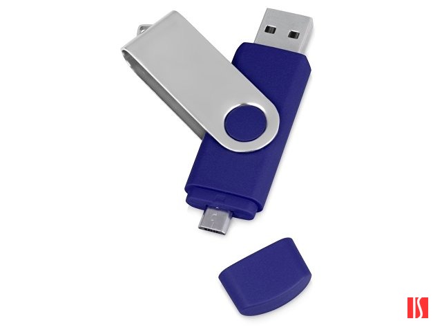 USB/micro USB-флешка 2.0 на 16 Гб «Квебек OTG», синий