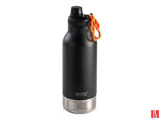 Вакуумный термос «Buddy» 3-в-1 со съемными мисками для питомцев, 1000 мл, черный