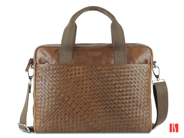 Сумка Mano "Don Luca", натуральная кожа в коньячном цвете, 37 х 27 х 6 см