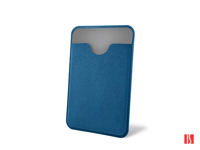 Чехол-картхолдер Favor на клеевой основе на телефон для пластиковых карт и и карт доступа, синий