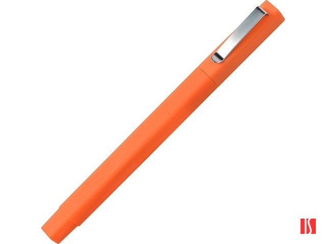 Ручка шариковая пластиковая "Quadro Soft", квадратный корпус с покрытием софт-тач, оранжевый