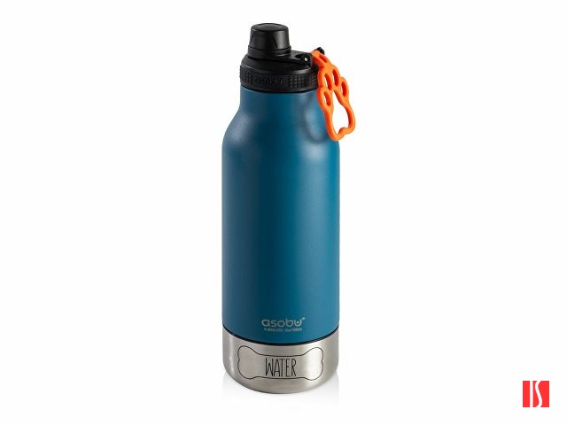 Вакуумный термос «Buddy» 3-в-1 со съемными мисками для питомцев, 1000 мл, синий