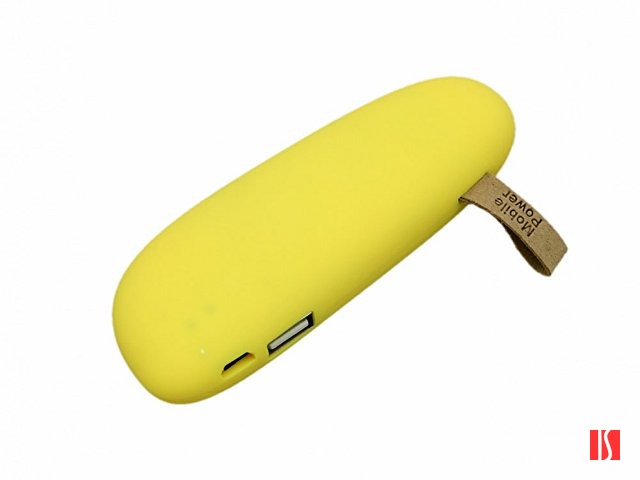 PB_Small_stone Универсальное зарядное устройство power bank в форме камня. 2600MAH. Желтый