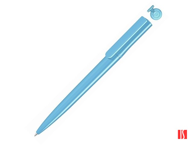 Ручка шариковая пластиковая "RECYCLED PET PEN switch", синий, 1 мм, голубой