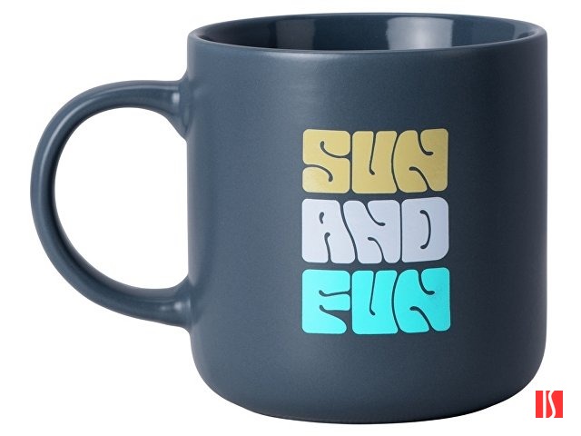 Кружка матовая Rita, 410мл, антрацит (тампопечать)