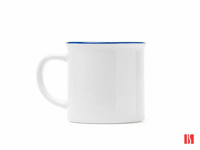 Кружка керамическая KUMBO, 300 мл, белый/королевский синий