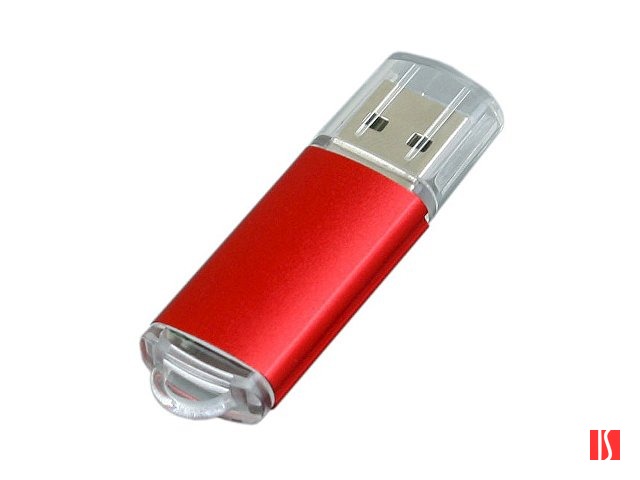 Флешка 3.0 промо прямоугольной формы  c прозрачным колпачком, 64 Гб, красный