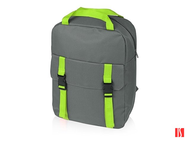 Рюкзак «Lock», серый/зеленое яблоко