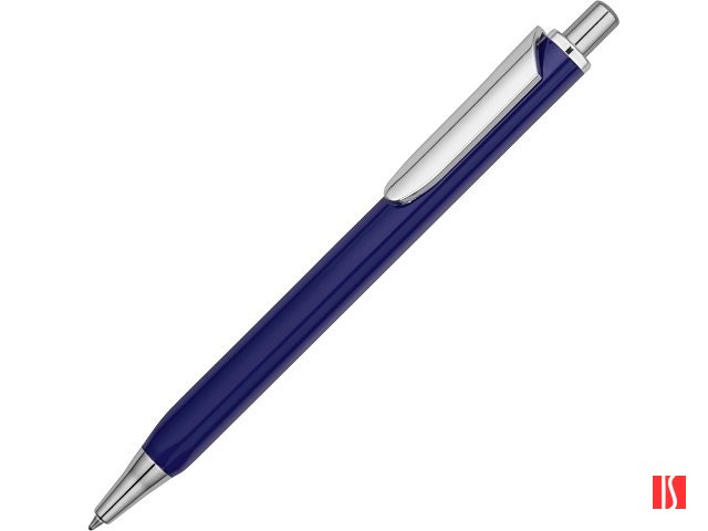Ручка металлическая шариковая трехгранная «Riddle», синий/серебристый